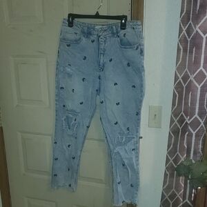 Distressed Light Blue Women's Jeans